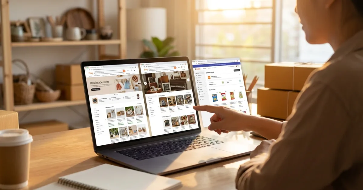 Selling Online: Comparing Etsy, eBay, and Amazon - guide
