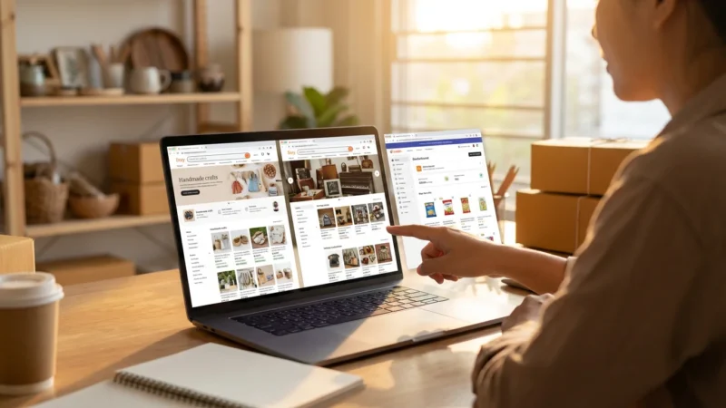 Selling Online: Comparing Etsy, eBay, and Amazon - guide