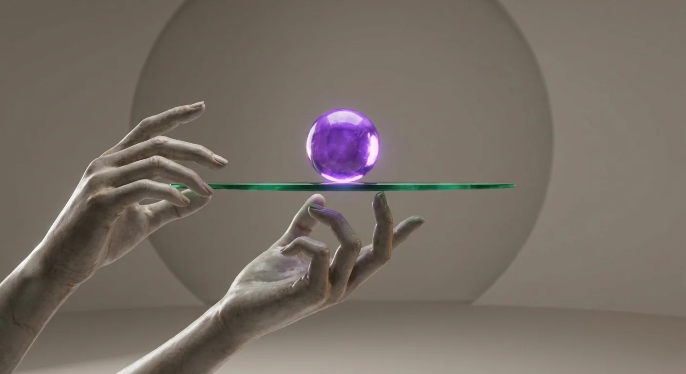 3D render of hands balancing a sphere, representing the avoidance of business pitfalls.