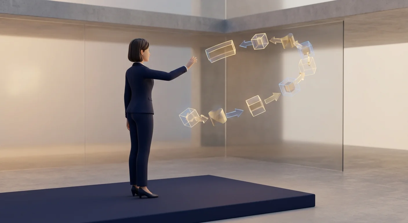 A car key and a small plant on a modern entryway table.