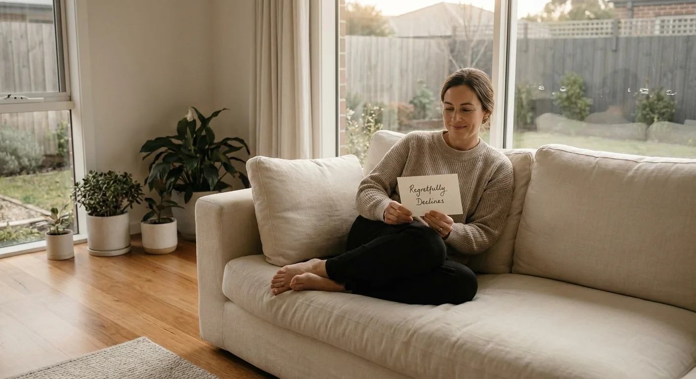 A clean home office desk with a laptop showing a budget and a cat sleeping nearby.