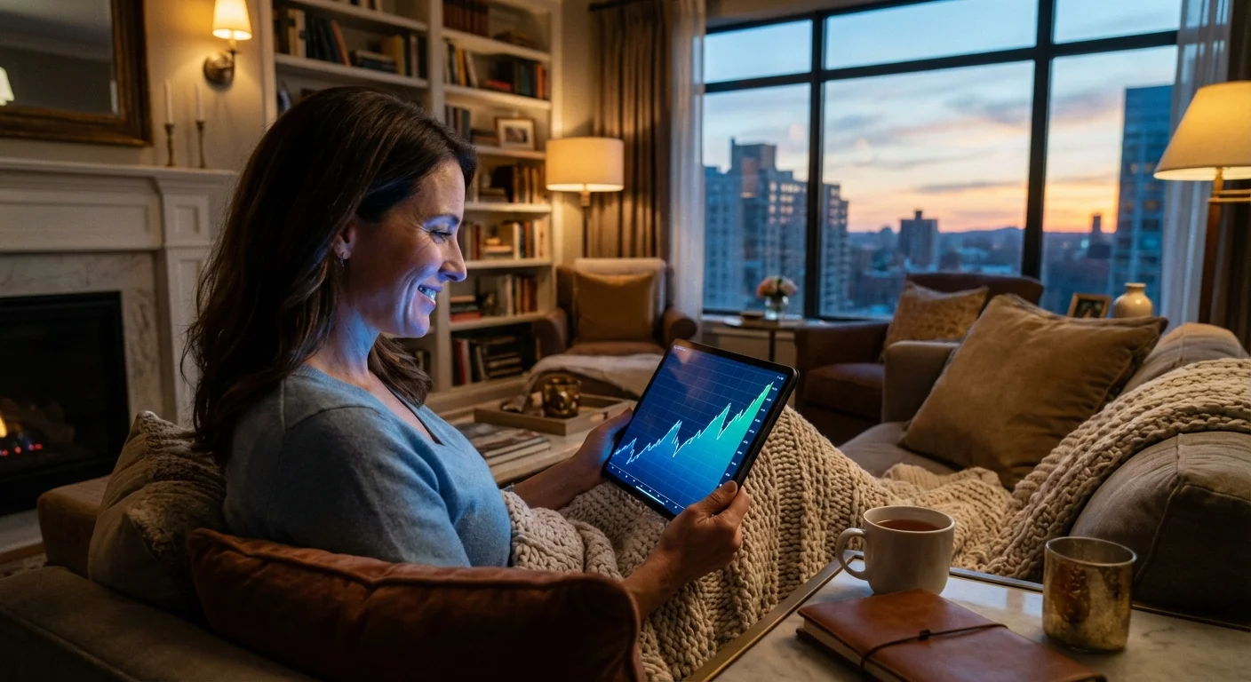 A couple meeting with a financial advisor in a bright, modern office.