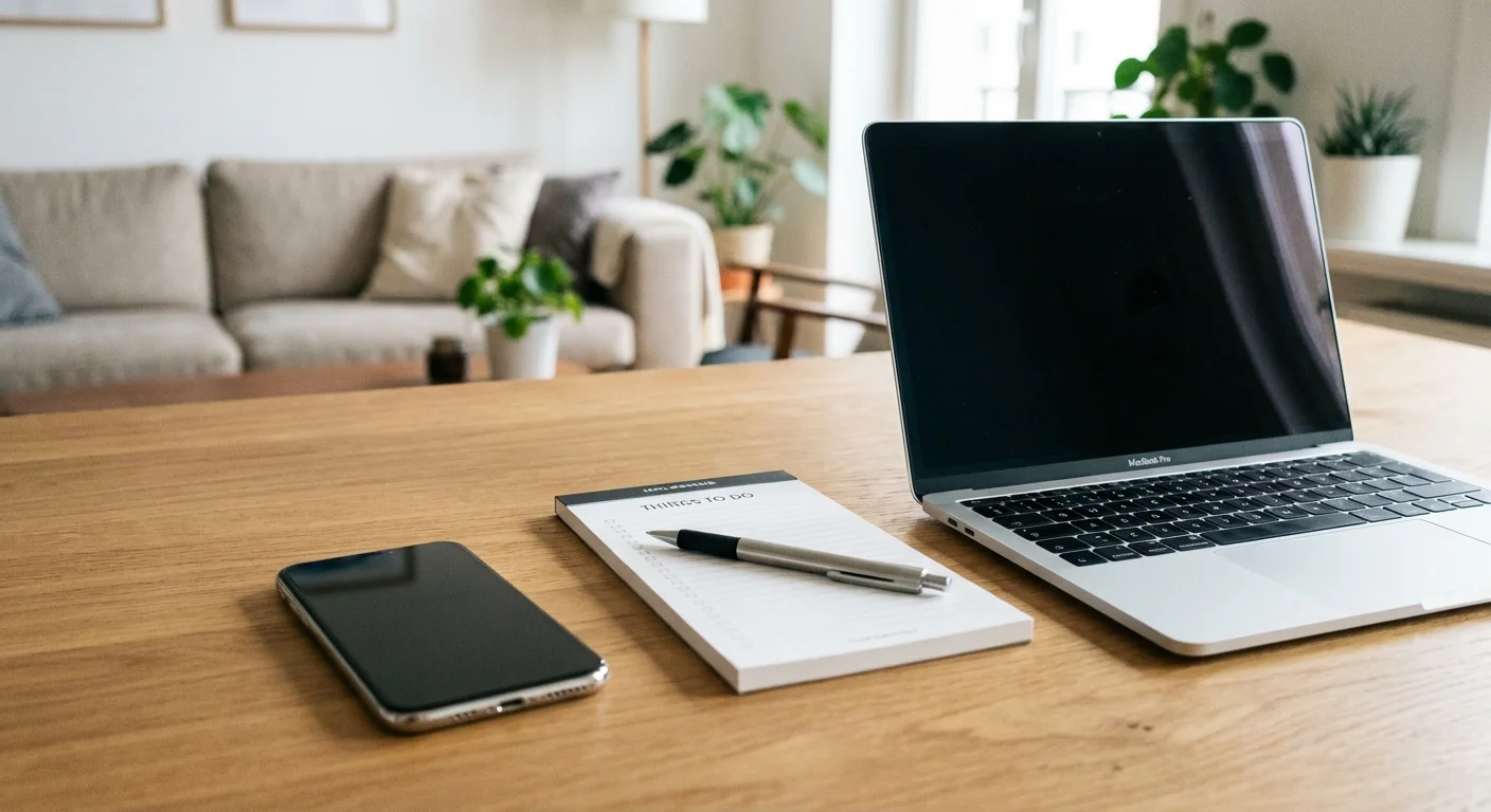 A couple reviews insurance documents together at a dining table.