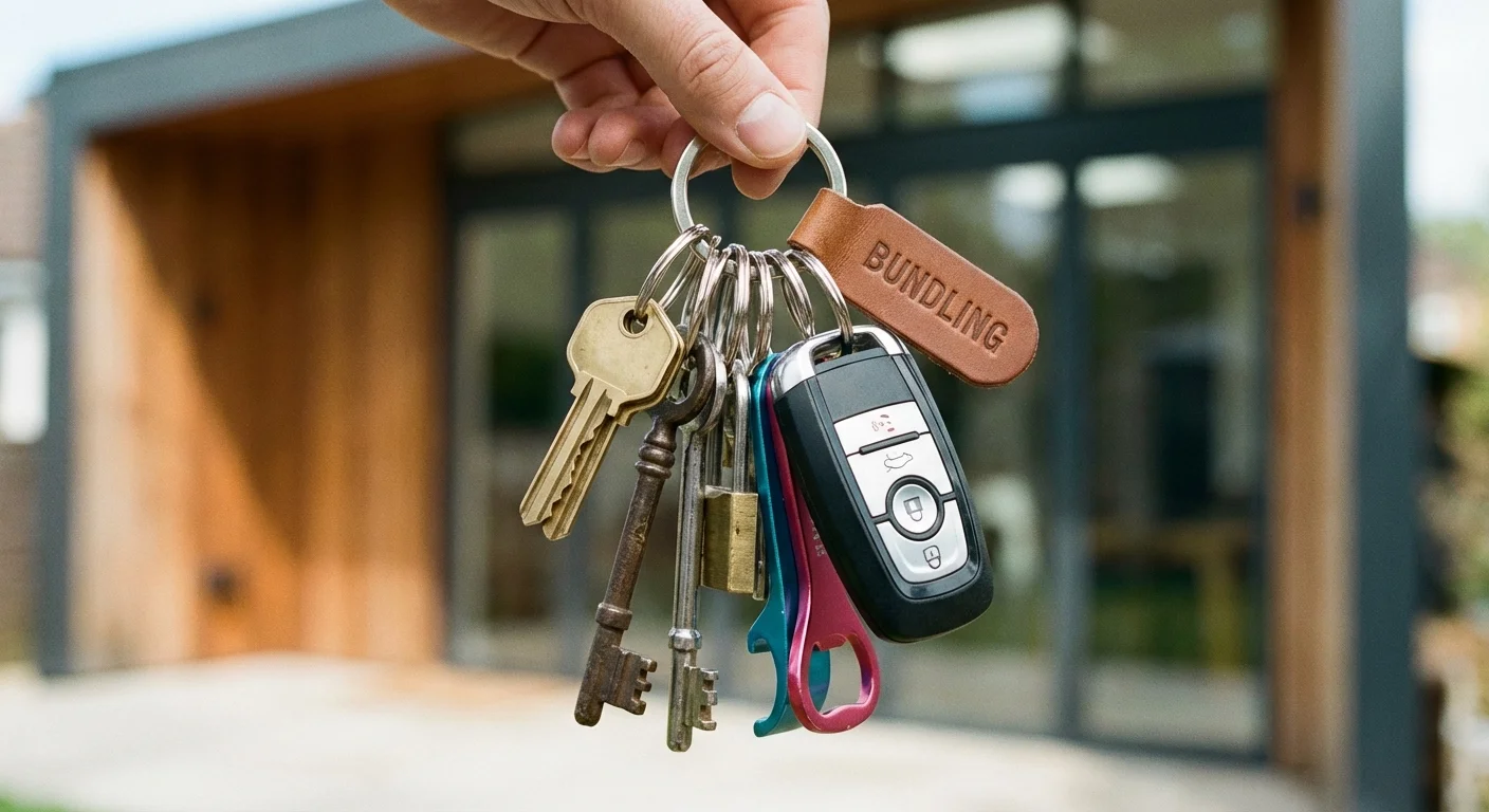A hand holding a metal credit card at a luxury hotel front desk.