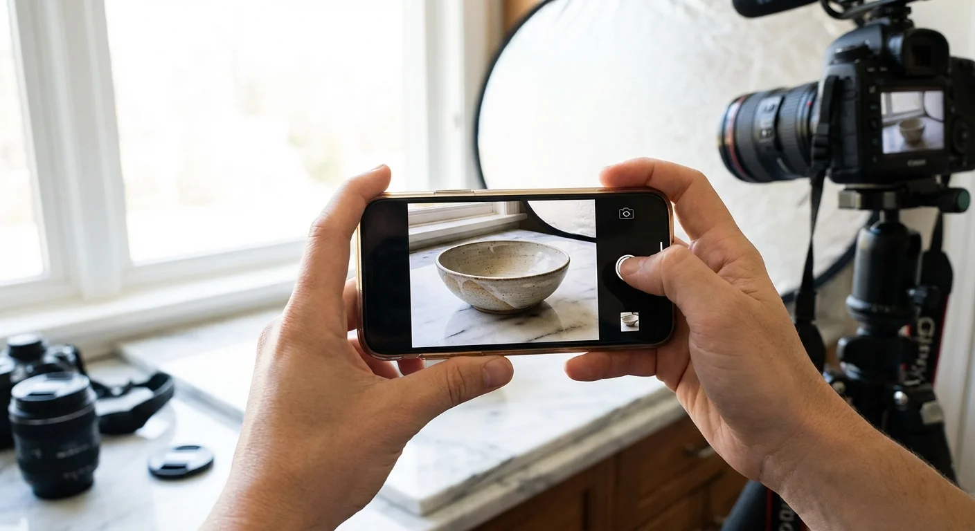 A hand using a financial app on a phone, representing a modern spending audit.