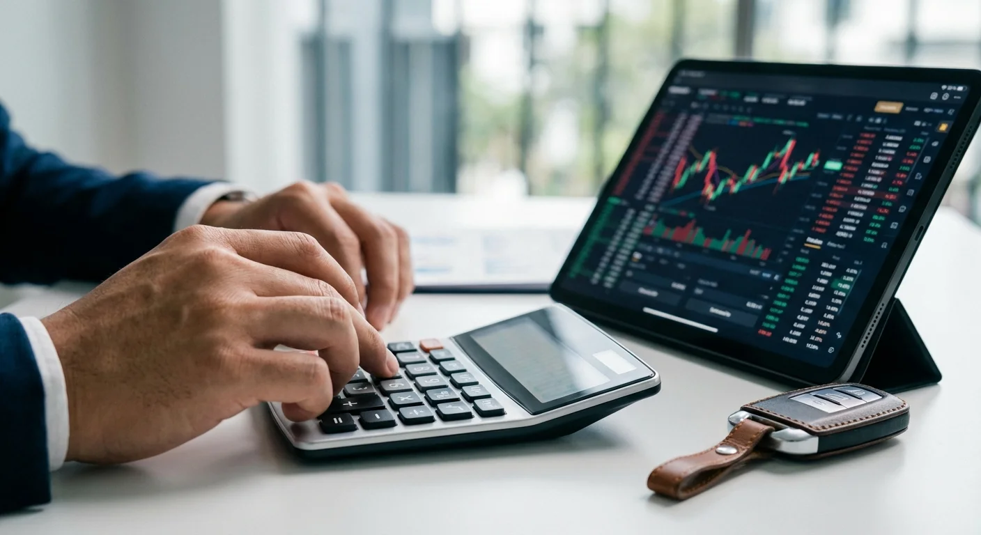 A man smiling while checking off tasks in a planner, representing the progress of the debt avalanche method.
