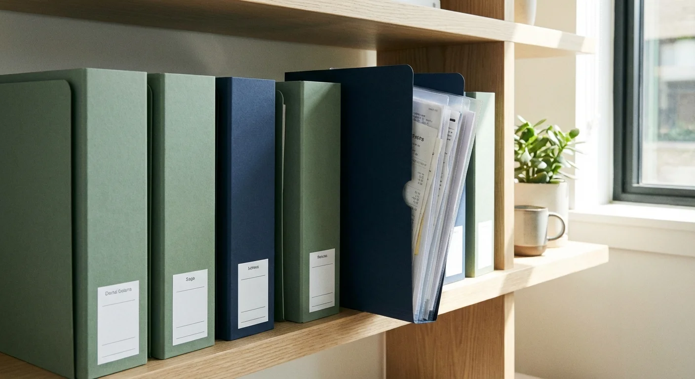 A person carefully highlighting a financial statement at a desk.