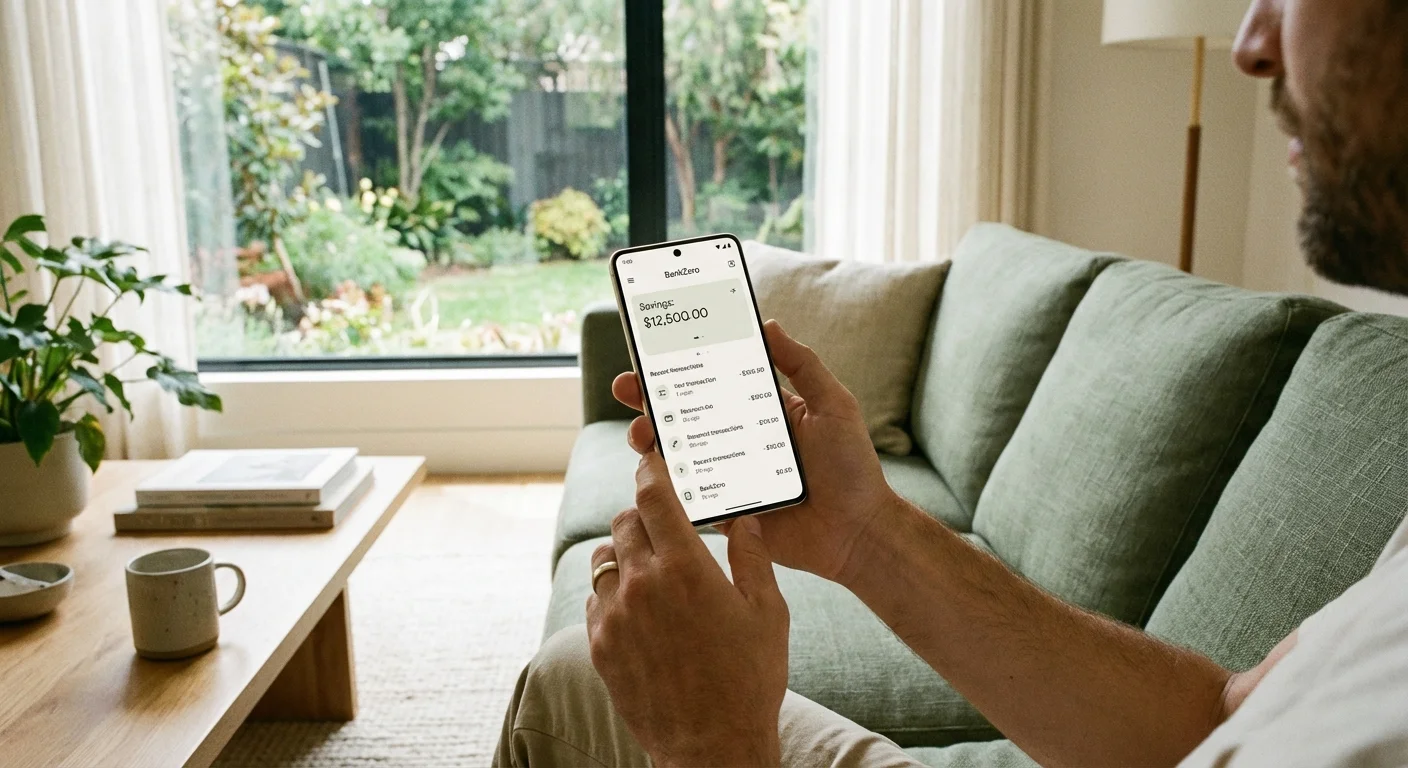 A person choosing their savings folder over a credit card.