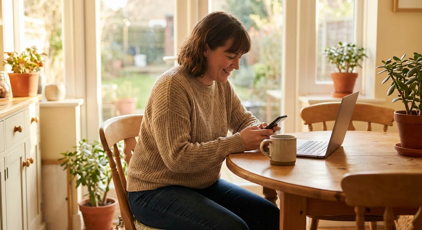 A person decluttering their space, symbolizing the relief of cutting low-value expenses.