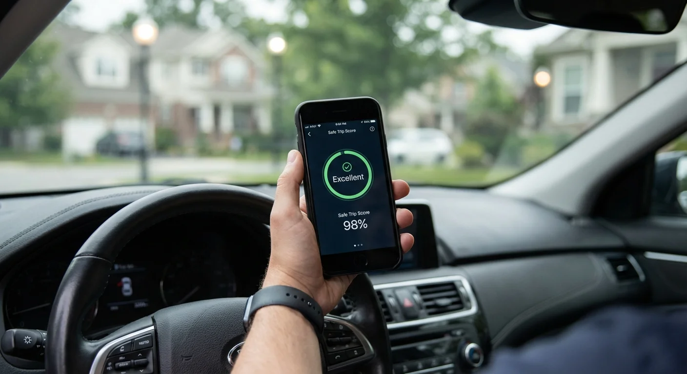 A person reviewing receipts and a tablet at a cafe table.