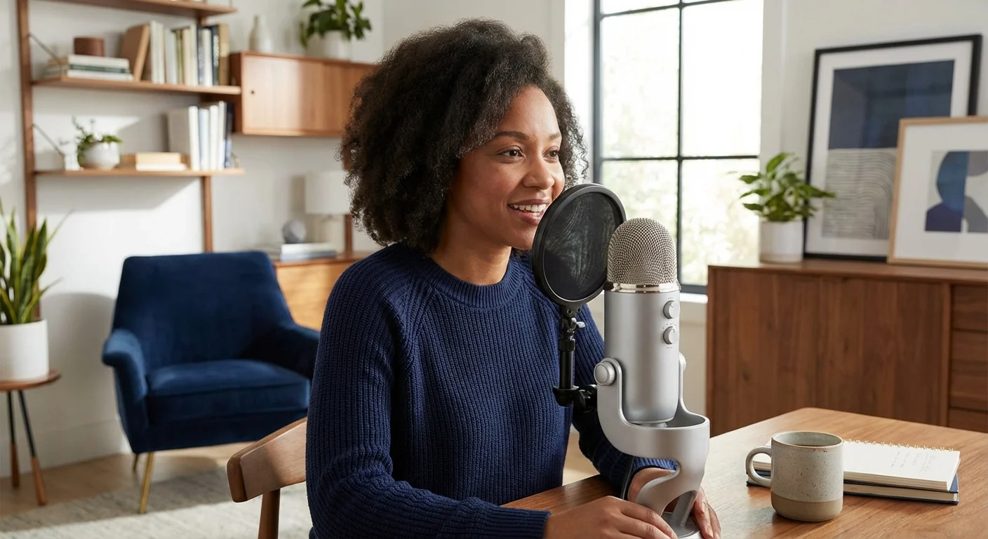 A person talking on the phone while standing in a bright, sunlit doorway.