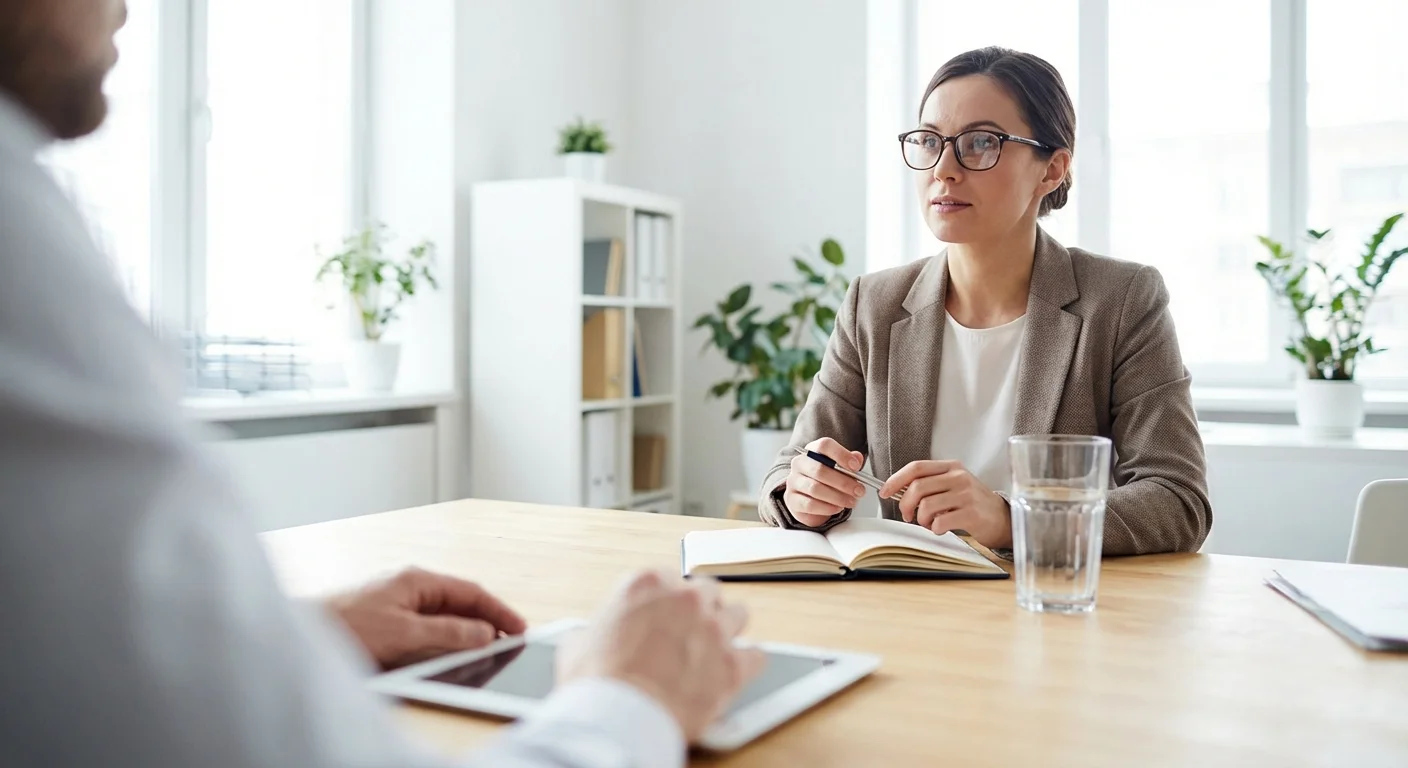A tidy home office desk with a budget planner, representing financial organization.