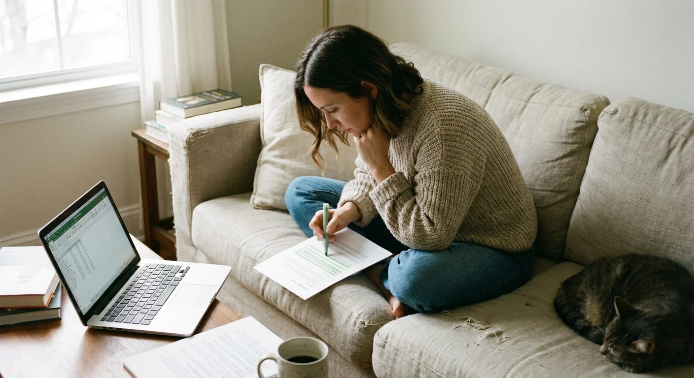 A woman making a purchase at a stylish retail counter with a credit card.