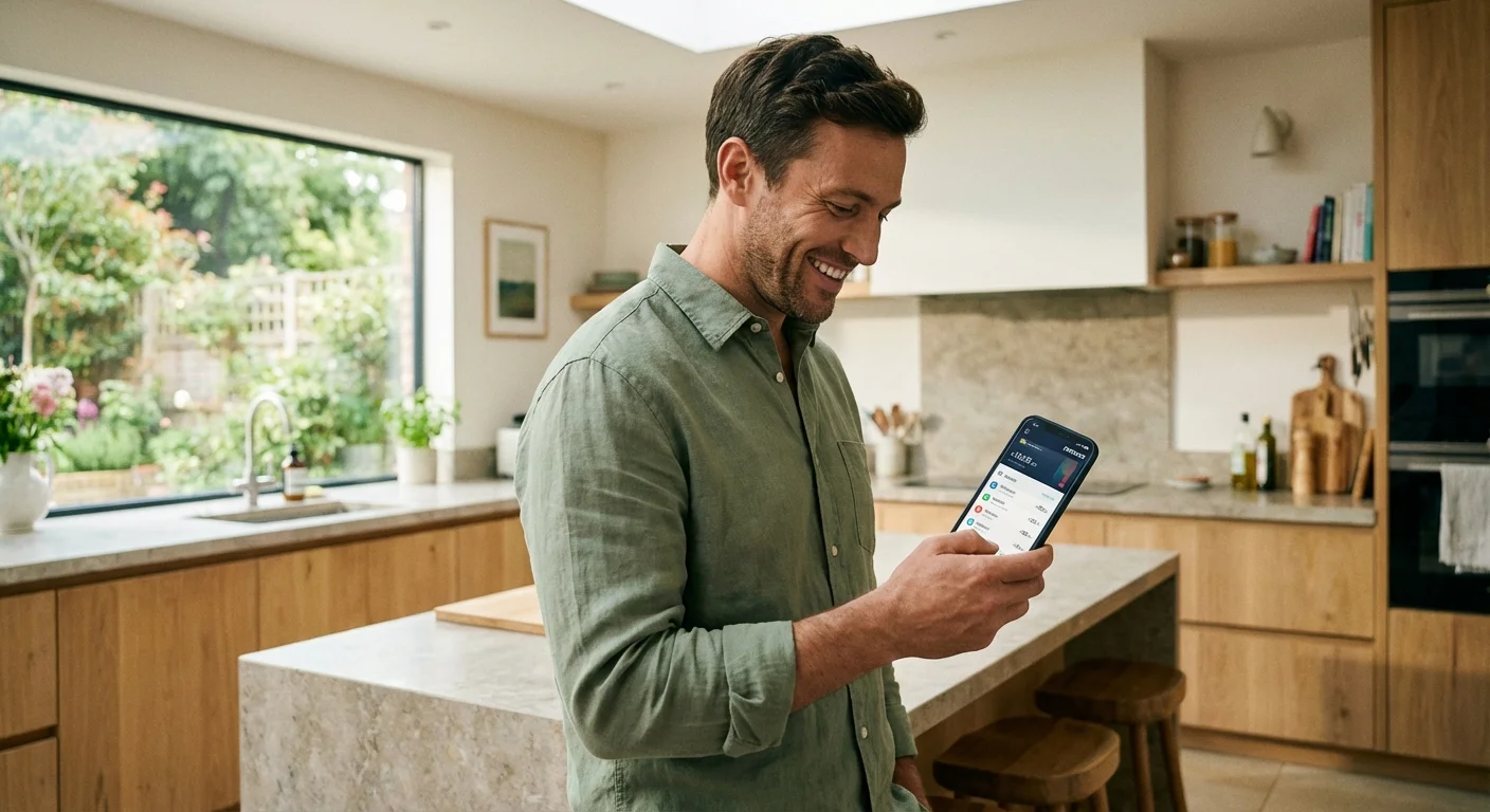 An organized workspace with a laptop, planner, and coffee.