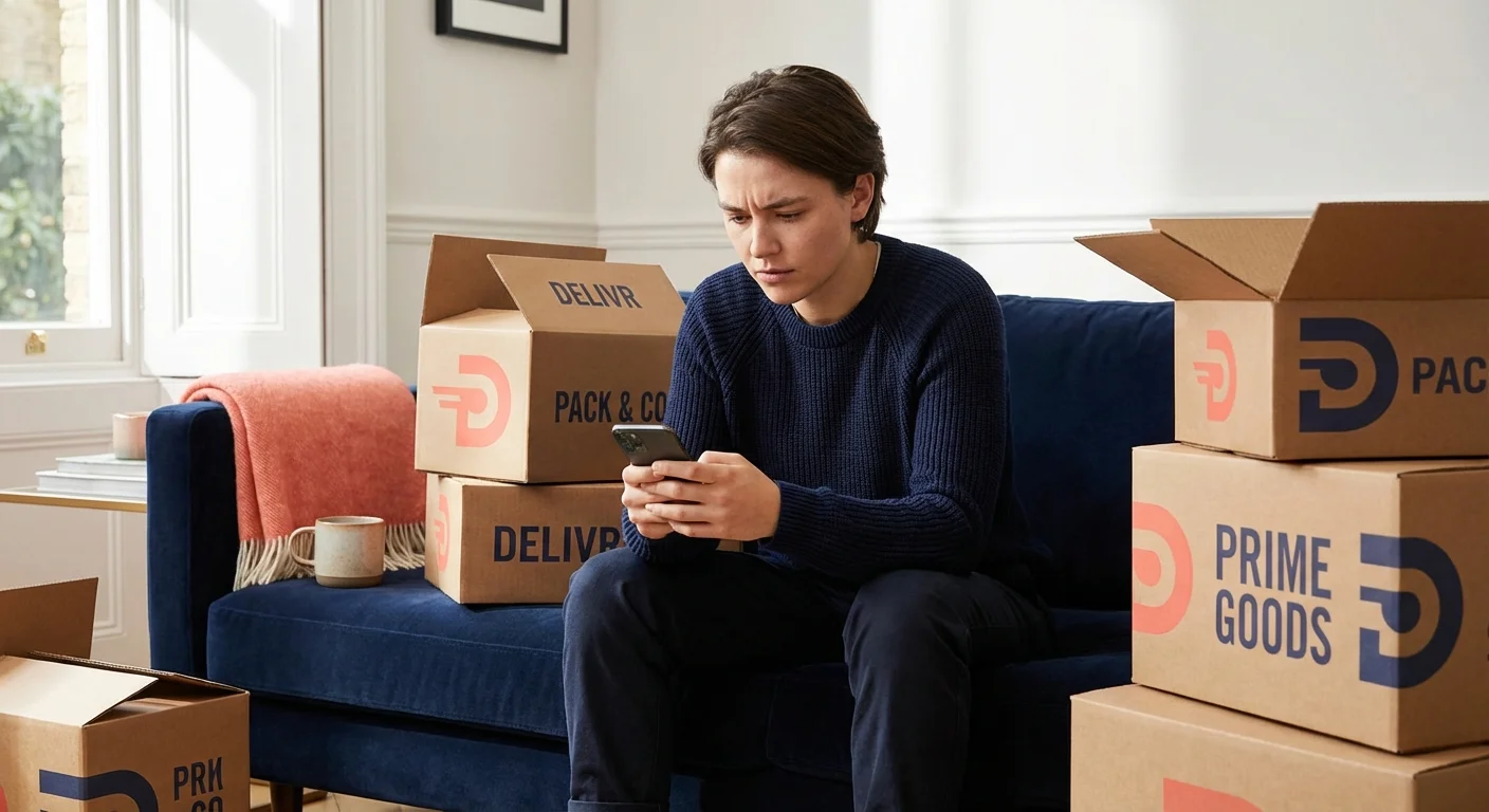 Close-up of a person checking off a list on a desk next to a phone.