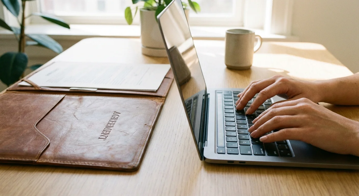 Hands using a mobile banking app in a bright, sunny environment.