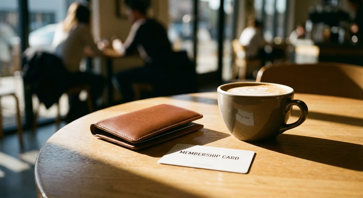 Household goods arranged on a table with a smartphone showing savings notifications.