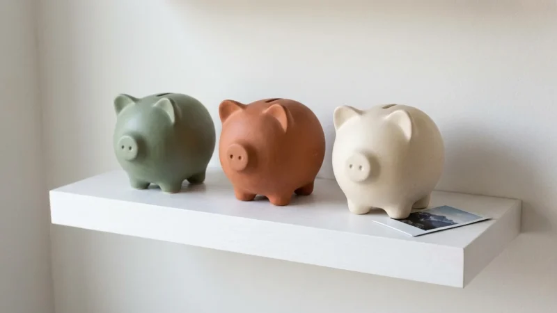 A person smiling at a laptop in a bright home office, representing financial relief and success.