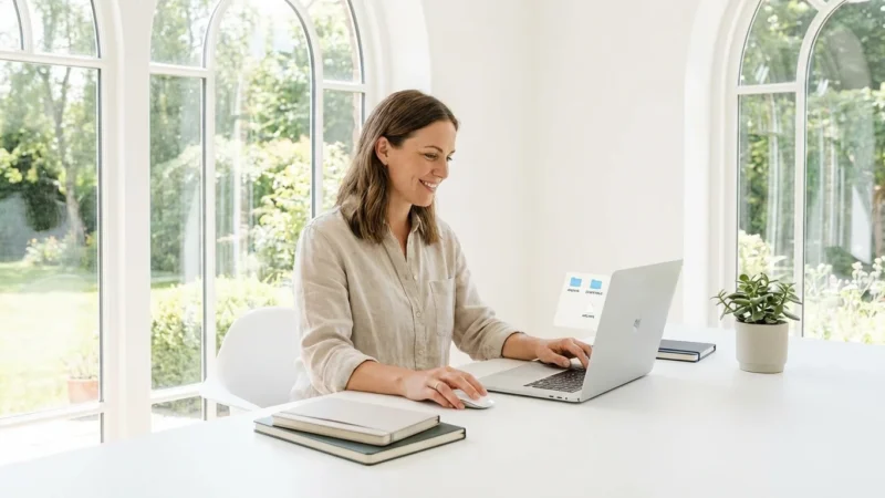 Close-up of a hand holding a pen over a legal document on a wooden table with moody lighting.