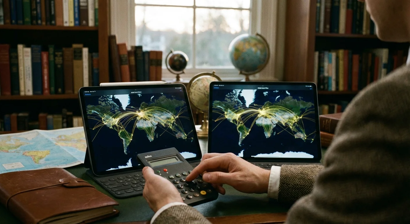 Two credit cards and two sets of keys separated on a marble surface.