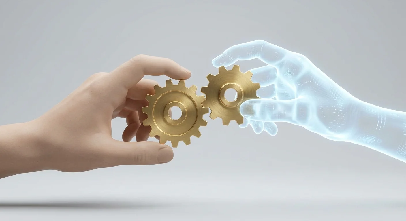 Two people having a professional meeting in a bright office.